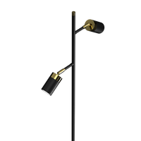 Milagro - Lampa podłogowa JOKER BLACK/GOLD 2xGU10