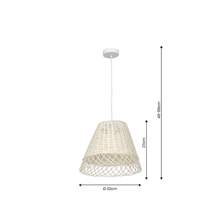 Milagro - Lampa wisząca VIMINI WHITE 1xE27
