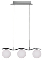 Candellux - Ramon Lampa Wisząca Chromowy 3X40W G9 Klosz Biały