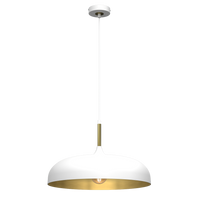 Milagro - Lampa wisząca LINCOLN WHITE/GOLD 1xE27 45cm