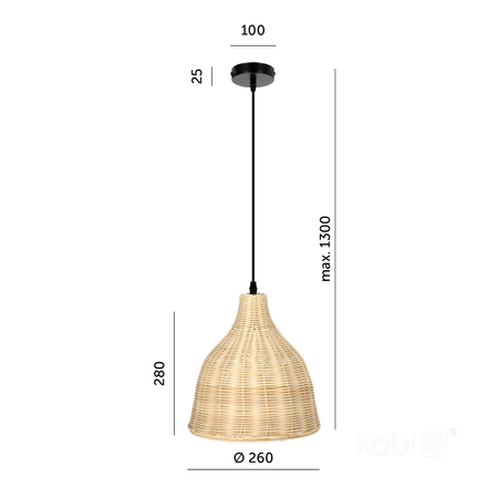 Lampa wisząca BOHO RENNES  1xE27 Kobi Design