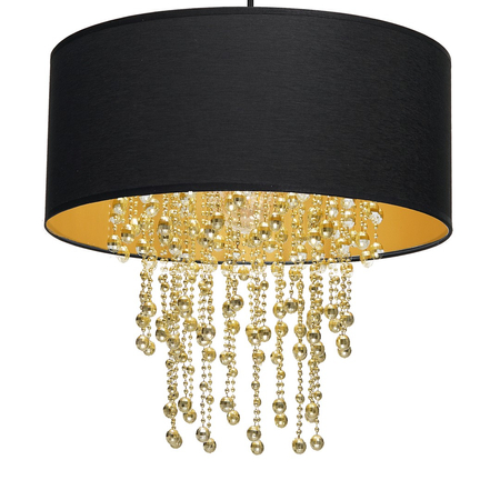 Milagro - Lampa wisząca ALMERIA BLACK/GOLD 1xE27