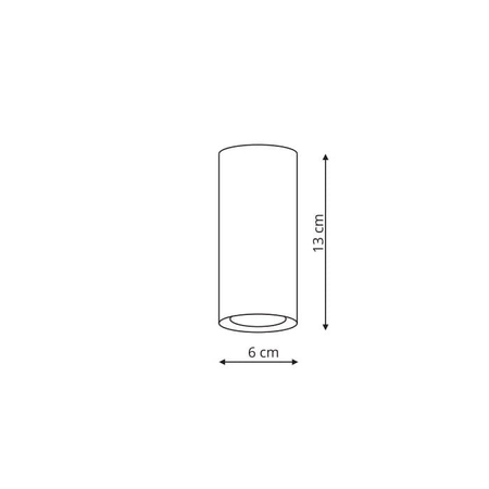 Tuba natynkowa Manacor 13 cm oczko biało - złote 1xGU10