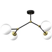 Milagro - Lampa sufitowa JOY BLACK / GOLD 4xE14
