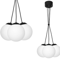 Milagro - Lampa wisząca LIMA BLACK 3xE14