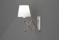 Lampa kinkiet Mito chrom 1X40W E27 abażur biały