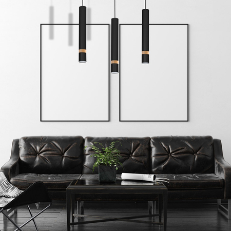 Milagro - Lampa wisząca JOKER BLACK/WOOD 3xGU10