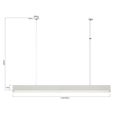 Lampa wisząca Luci L biała Tuya LED CCT