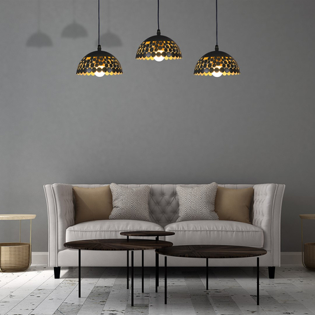 Milagro - Lampa wisząca LISA BLACK 3xE27
