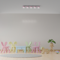 Milagro - Lampa sufitowa DIXIE Pink/White  5xGX53