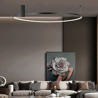 Plafon Ring L czarny LED CCT
