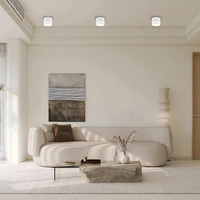 Oprawa Sufitowa Natynkowa Kendal 8cm Biała Okrągła Ozdobny Pasek GX53