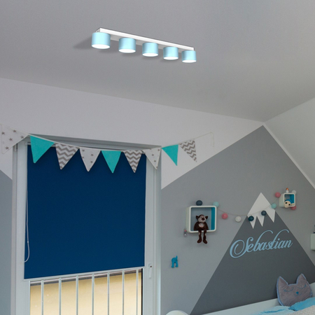 Milagro - Lampa sufitowa DIXIE Blue/White 5xGX53