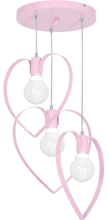 Milagro - Lampa wisząca AMORE PINK 3xE27