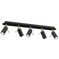Milagro - Lampa sufitowa PRESTON GOLD/BLACK 5x mini GU10