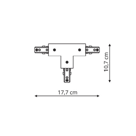 Łącznik T 3F biały LP-553/3F WH