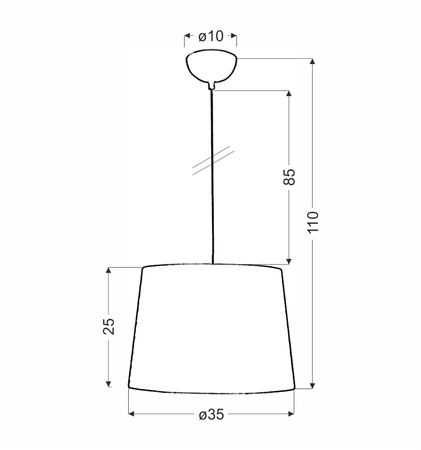 ORLANDO LAMPA WISZĄCA 35 WIATRAK 1X60W E27 BIAŁY