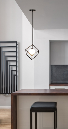 LAMPA WISZĄCA WEERT 1 CZARNY ZŁOTY 115x15x15