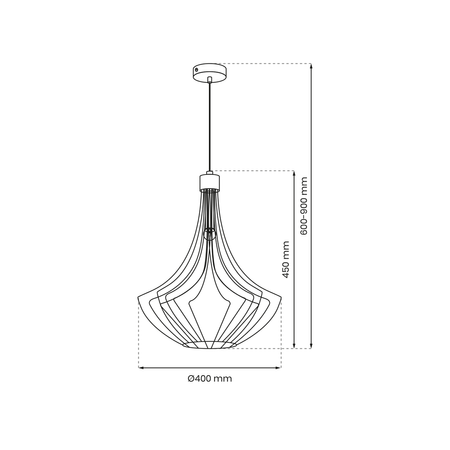 Milagro - Lampa wisząca CESTA BLACK 1xE27