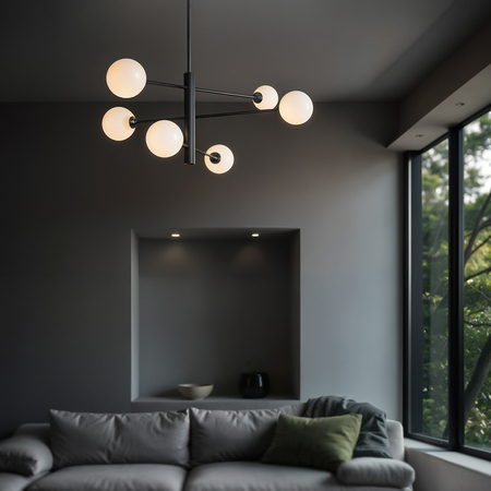 Lampa Dekoracyjna AM201 6xG9 Czarna GARDA