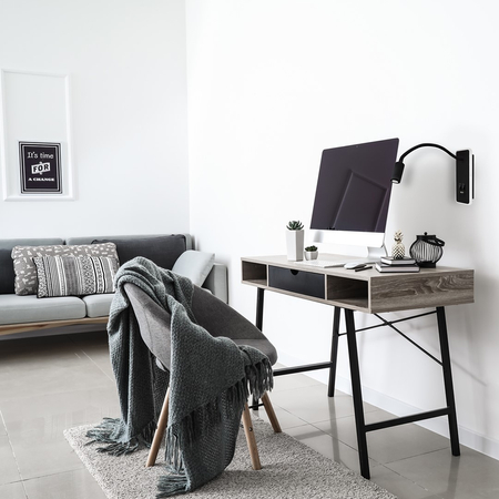 Milagro - Lampka nocna BASE 8W+2W BLACK