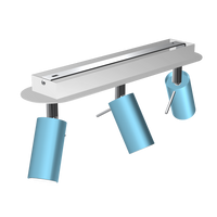 Milagro - Lampa sufitowa PRESTON BLUE/WHITE 3x mini GU10