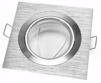 Oprawa halogenowa GU10 sufitowa ruchoma srebrna aluminium