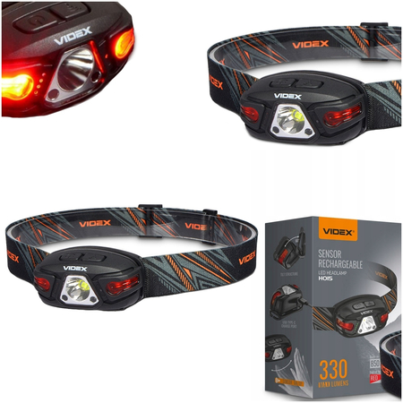 Latarka czołowa LED 5W 330lm IP67 czujnik ruchu