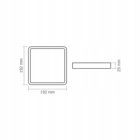 Panel natynkowy LED plafon sufit kwadrat 18W