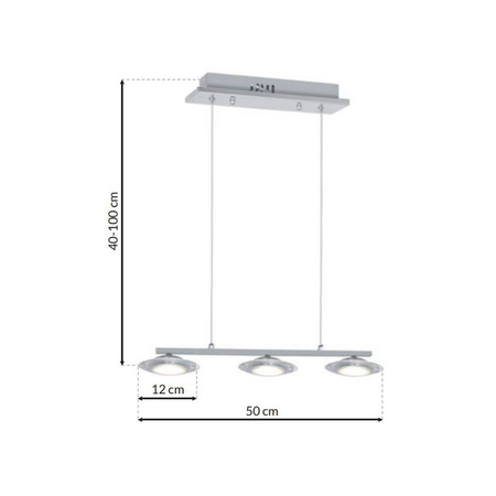 Milagro - LAMPA WISZĄCA ELLIPSE 15W LED