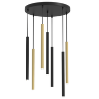 Milagro - Lampa wisząca MONZA BRASS 7xG9 max 8W LED