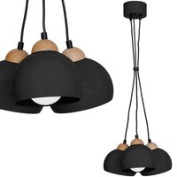 Milagro - Lampa wisząca DAMA BLACK 3xE27