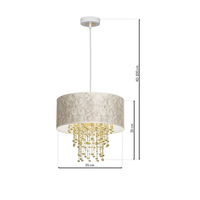 Milagro - Lampa wisząca ALMERIA WHITE/GOLD 1xE27