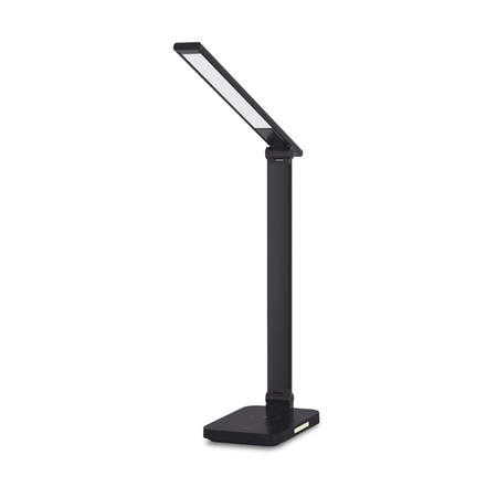 Lampka biurkowa czarna LED 18W z bezprzewodowym ładowaniem 1800-6500K 500lm