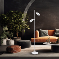 Milagro - FLOWER WHITE CHROME LAMPA PODŁOGOWA 2xGU10