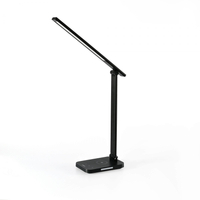 Lampka biurkowa czarna LED 18W z bezprzewodowym ładowaniem 1800-6500K 500lm