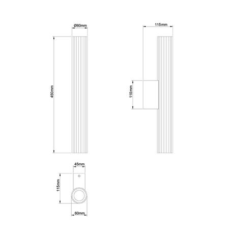Kinkiet Linea 45 cm chrom LED CCT