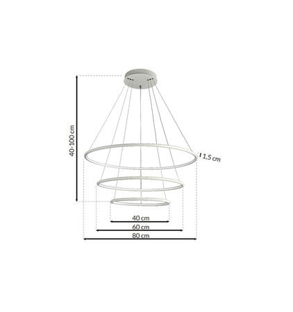 Milagro - LAMPA WISZĄCA ORION WHITE 99W LED