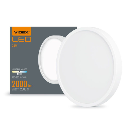 Panel natynkowy LED plafon sufit okrągły 24W