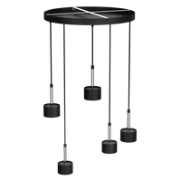 Milagro - Lampa wisząca ARENA BLACK/SILVER 5xGX53