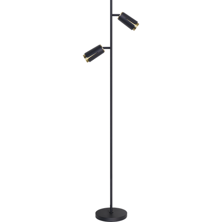 Milagro - FLOWER BLACK GOLD LAMPA PODŁOGOWA 2xGU10