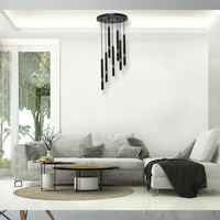Milagro - Lampa wisząca MONZA BLACK/GOLD 7xG9 8W