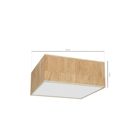 Milagro - Lampa sufitowa CORK White/Cork 3xE27