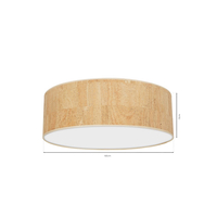 Milagro - Lampa sufitowa CORK White/Cork 3xE27  Ø60cm
