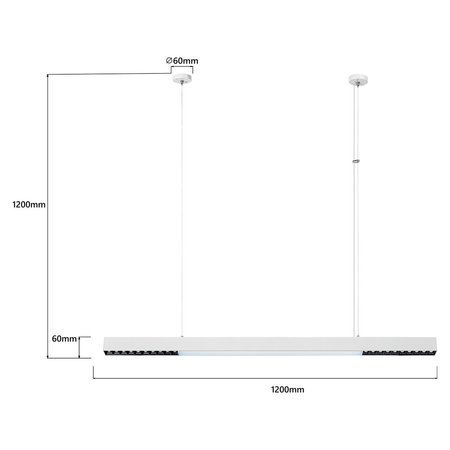 Lampa wisząca Cali L biała Tuya LED CCT