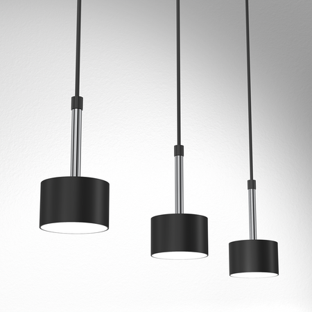 Milagro - Lampa wisząca ARENA BLACK/SILVER 3xGX53