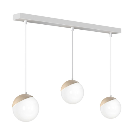 Milagro - Lampa wisząca SFERA WOOD 3xE14