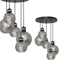 Milagro - Lampa wisząca OMEGA BLACK/GOLD 5xE27  Koło