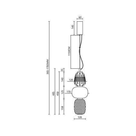 Milagro - Lampa wisząca CARO SMOKED 28W LED