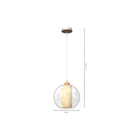 Milagro - Lampa wisząca TELA 1xE27 fi25